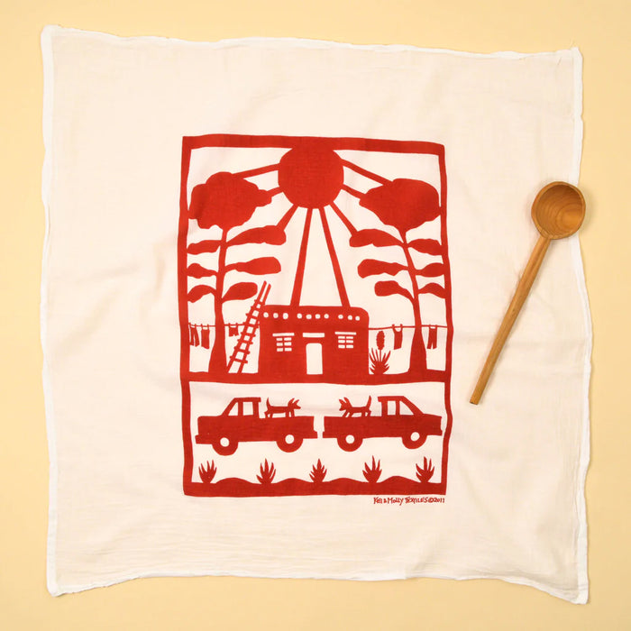 Kei & Molly Flour Sack Dish Towel Adobe House