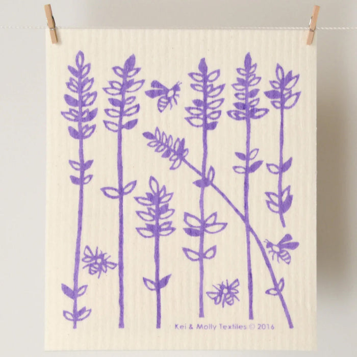 Kei & Molly Sponge Cloth Lavender Sprigs