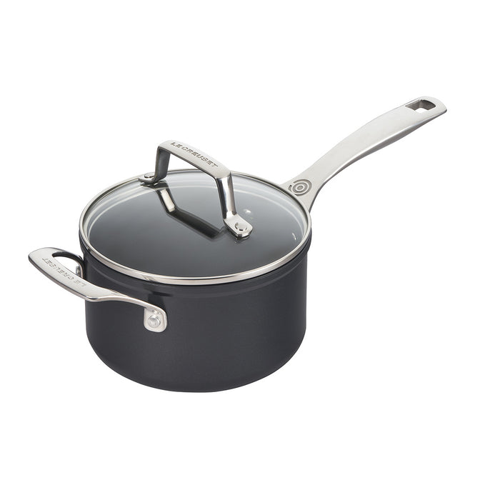 Le Creuset Essential Nonstick Ceramic 2 Quart Saucepan with Glass Lid