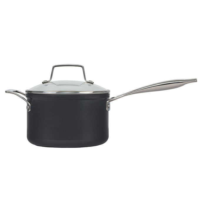 Le Creuset Essential Nonstick Ceramic 3 Quart Saucepan with Glass Lid