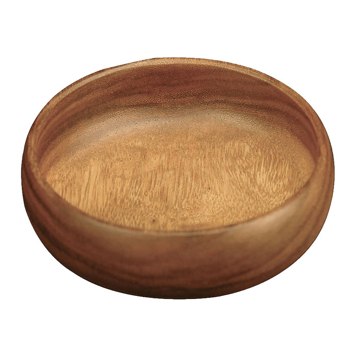 Pacific Merchants Acacia Wood Round Calabash Salad Bowl 6" x 2"