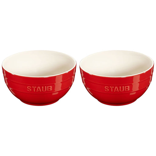 Staub Ceramic 2 Pc Bowl Set in Cherry