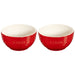 Staub Ceramic 2 Pc Bowl Set in Cherry