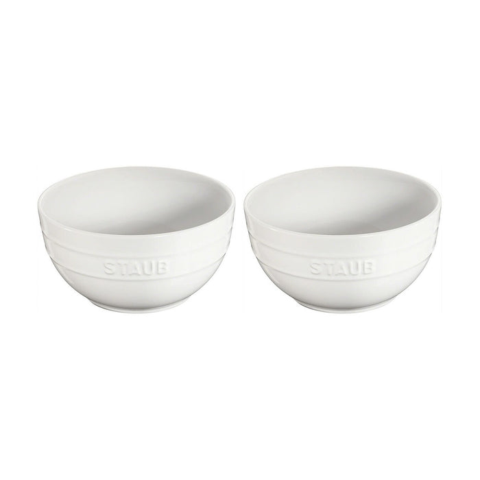 Staub Ceramic 2 Pc Bowl Set in White