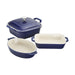 Staub Ceramic 4 Pc Mixed Baking Dish Set in Dark Blue