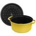 Staub Enameled Cast Iron 7 Quart Round Cocotte in Citron