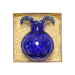 VIetri Hibiscus Glass Cobalt Tortoiseshell Bud Vase 