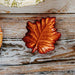 Vietri Autunno Glass Figural Leaf Canape Plates - Set of 4 