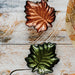 Vietri Autunno Glass Figural Leaf Canape Plates - Set of 4 