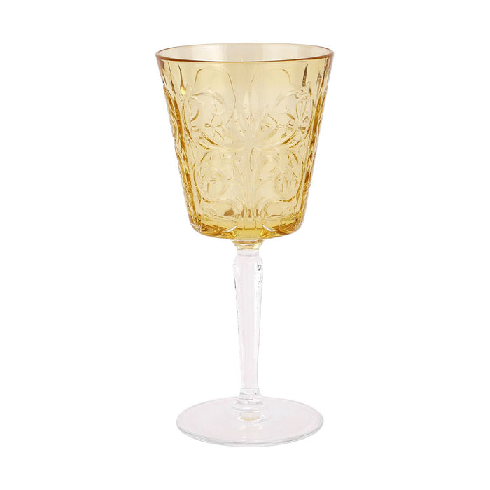 Vietri Barocco Amber Wine Glass