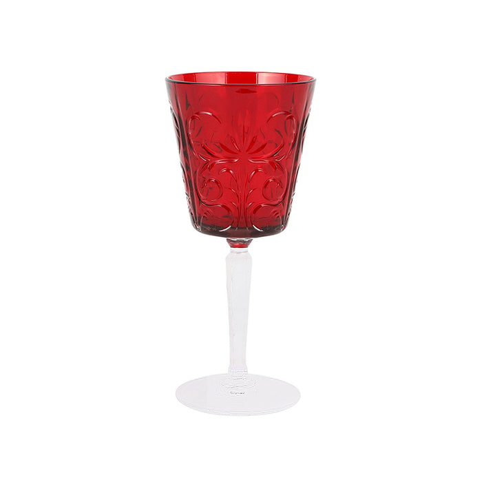 Vietri Barocco Ruby Wine Glass