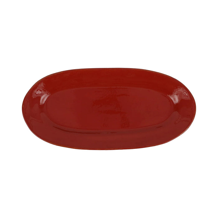 Vietri Cucina Fresca Narrow Oval Platter  in Paprika