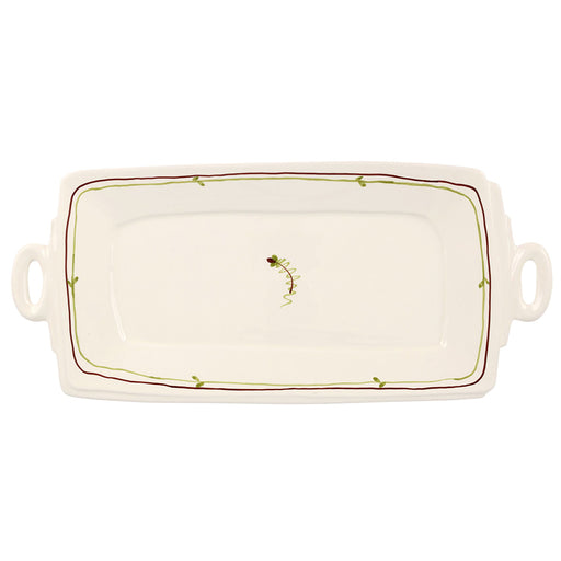 Vietri Lastra Fiori di Bosco Handled Rectangular Platter 