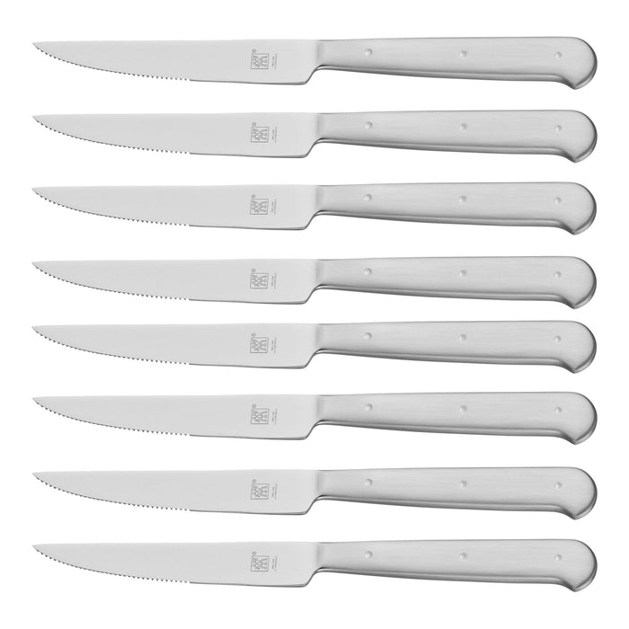 ZWILLING 8 pc Stainless Steel Porterhouse Steak Knife Set 