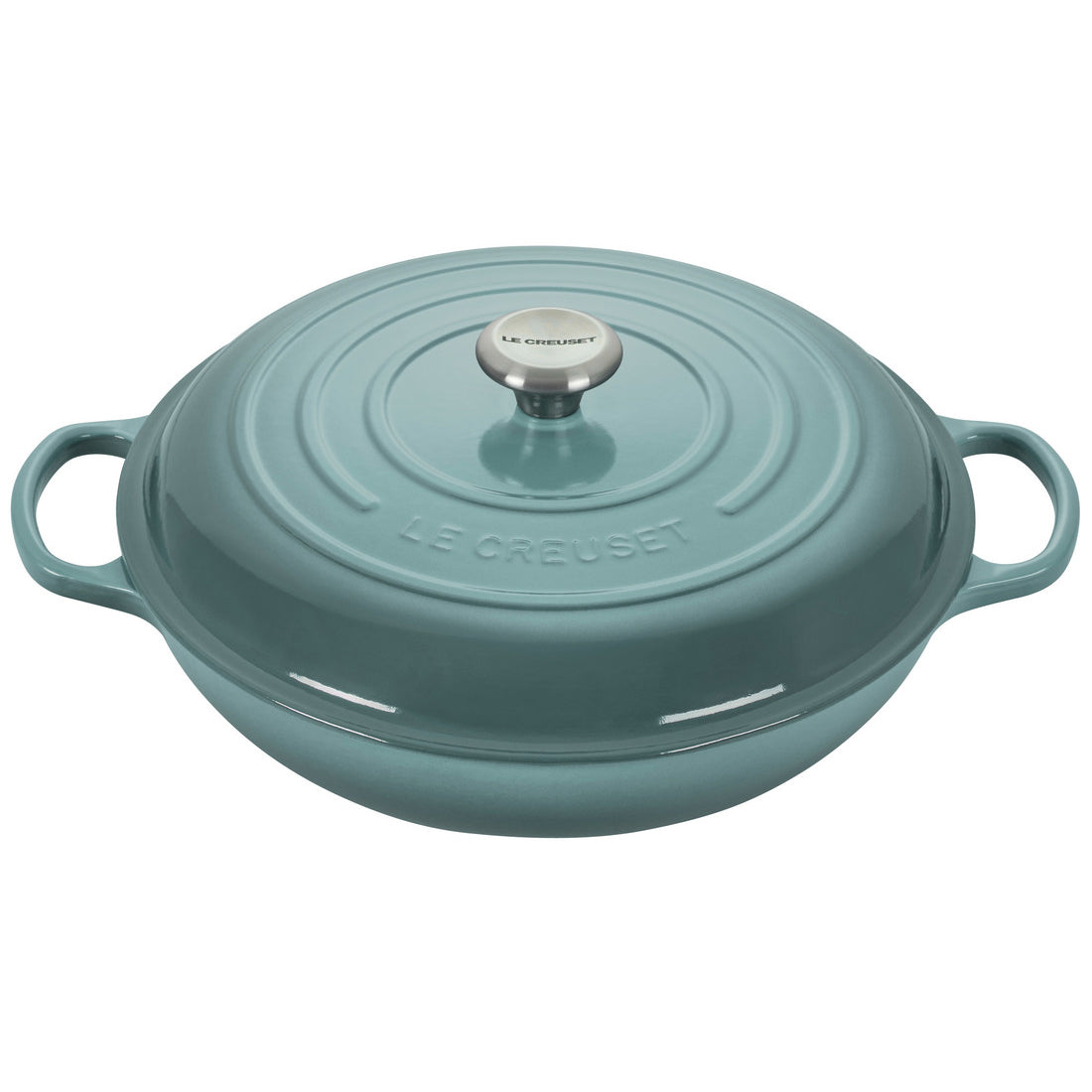 Le Creuset Signature 9-Qt. Sea Salt Blue Enameled Cast Iron Dutch