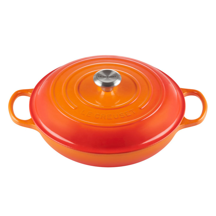 Le Creuset Enameled Cast Iron Signature 3 1/2 Quart Round Dutch Oven in  Flame — Las Cosas Kitchen Shoppe