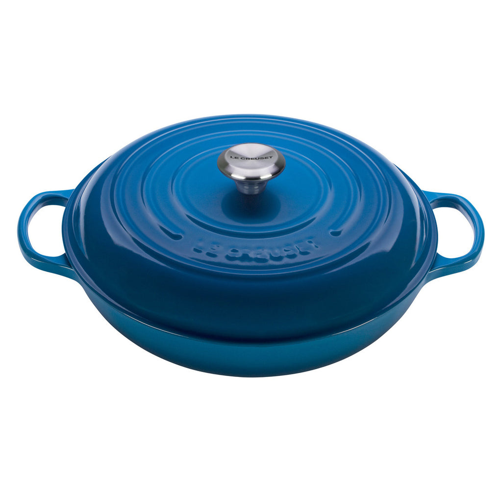 Le Creuset 5-Quart Signature Cast Iron Braiser - Meringue