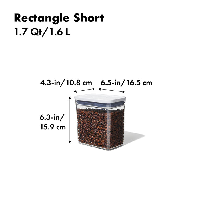 POP Rectangle Short 1.7-Qt Container, OXO