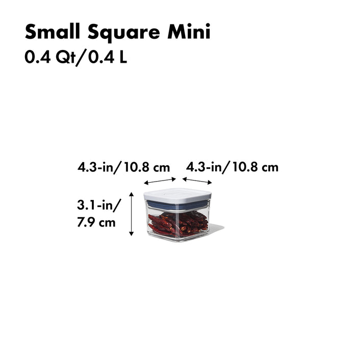 OXO 0.4 qt. Mini Small Square Pop Container