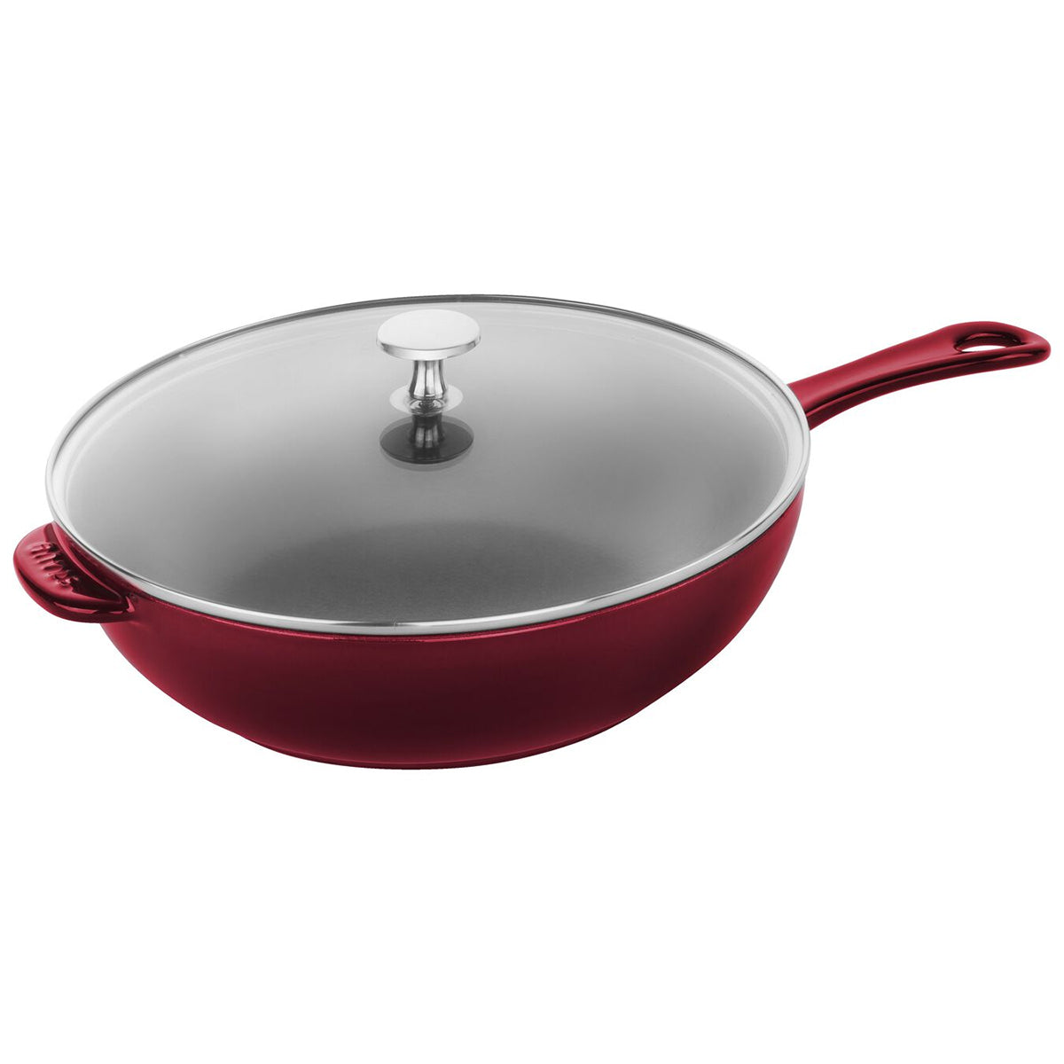 Staub - Cast Iron 3.5-qt Braiser with Glass Lid - Grenadine