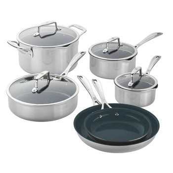 Pots and Pans Set, 10 Piece Nonstick Cookware Set, Includes